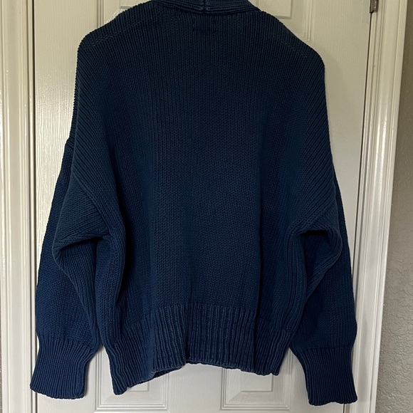 Babaa no16 cotton cardigan deep water dark Blue Women's Sweater - OS - Picture 3 of 15